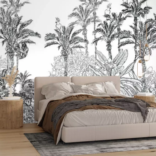 Fototapete Skizzierte Palmen
