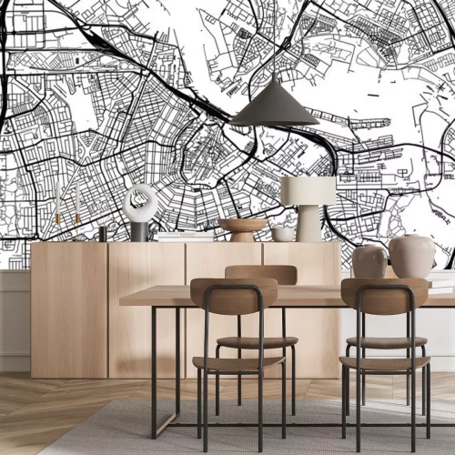 Sticker Urban vector city map of Amsterdam, The Netherlands