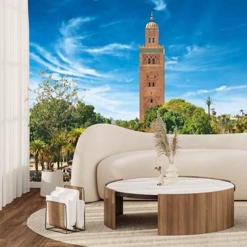 Fototapete Afrika und Stadt Marrakesch