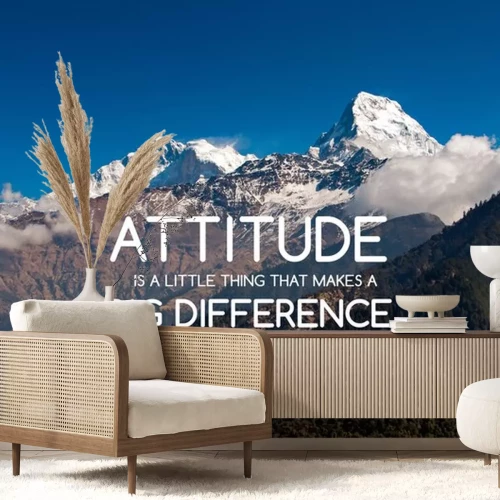 Sticker Inspirational quotes - Attitude is a little thing that makes a big difference.