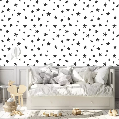 Tapete Stars seamless pattern. Vector illustration. Star icons texture background.