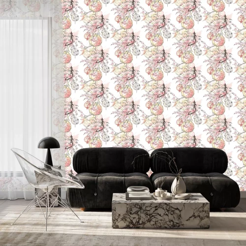 Tapete Laternen auf Kirschbäumen