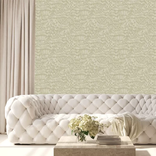 Tapete Zartes beiges Gras im Vintage-Stil