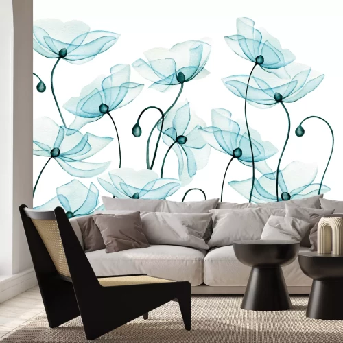 Fototapete Blauer Mohn