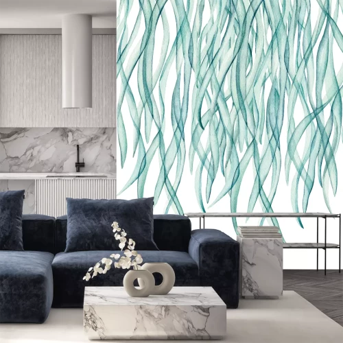 Fototapete Grüner Blättervorhang