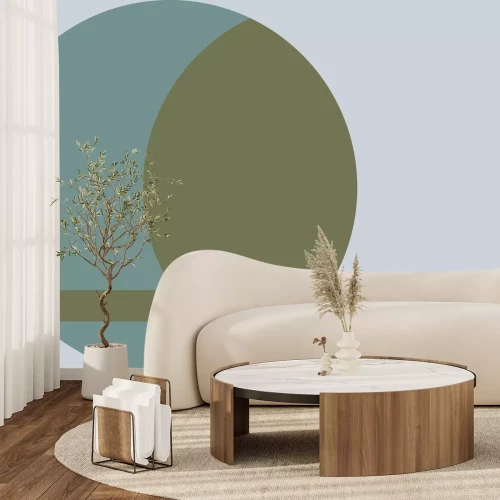 Fototapete Dreifarbige Komposition mit Ring