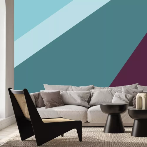 Fototapete Geometrischer Block mit violettem Detail