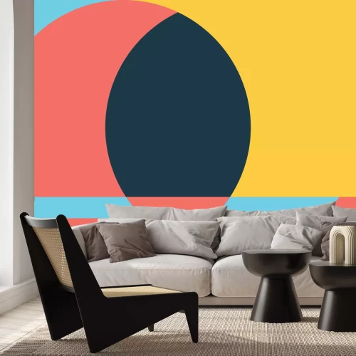 Fototapete Komposition mit Ring auf buntem Grund