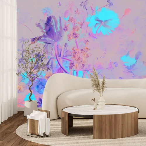 Fototapete Blumenkomposition auf dunklem Grund