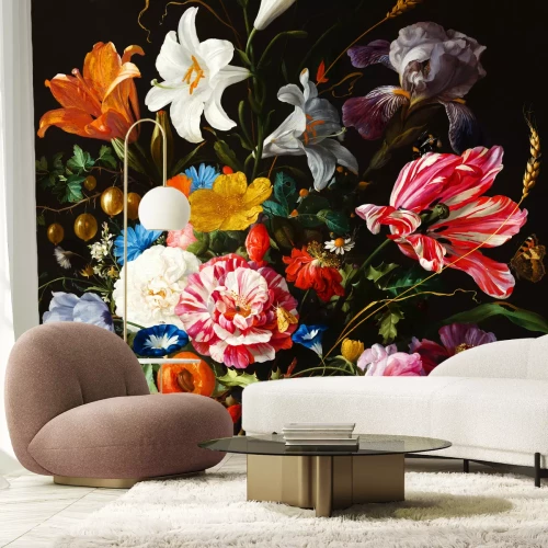 Fototapete Blumenkomposition mit Tulpe