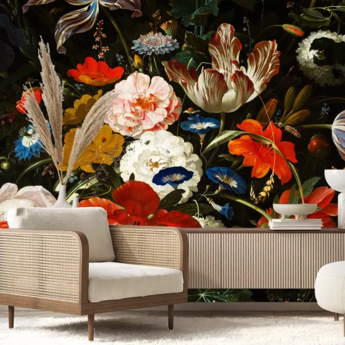 Fototapete Strauß mit blauen Blumen