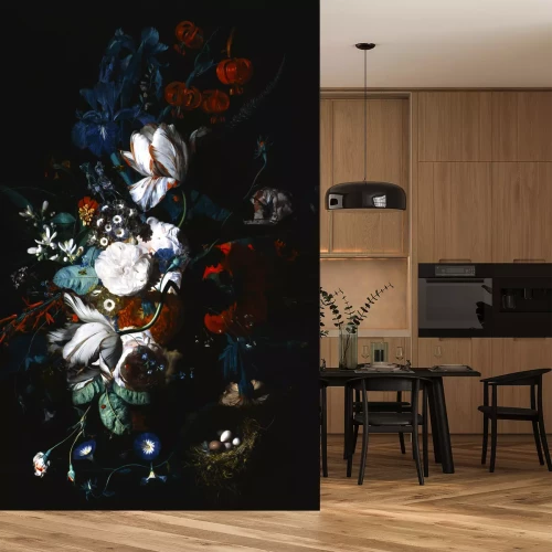 Fototapete Strauß mit dunkelblauen Akzenten