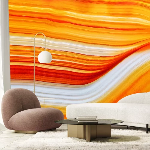 Fototapete Orangefarbener Achat