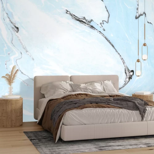 Fototapete Azurblauer Marmor