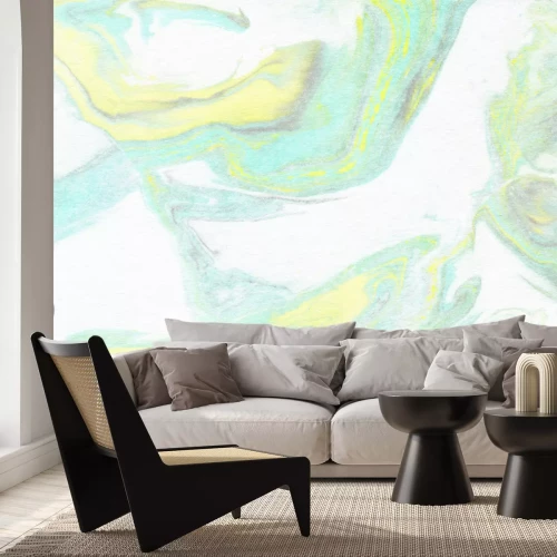 Fototapete Grüngelber Marmor