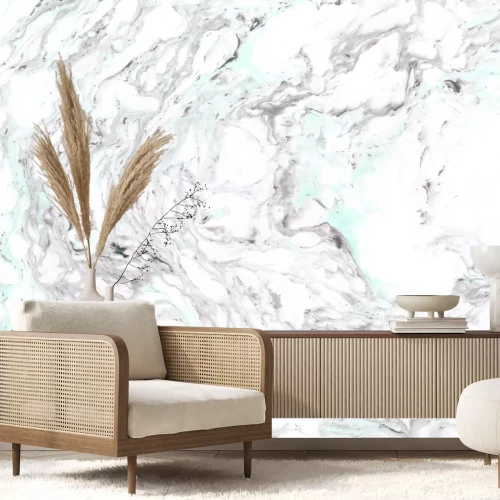 Fototapete Klassischer Marmor mit Blaustich