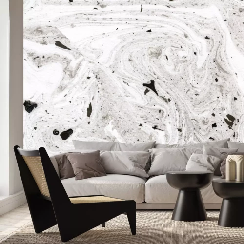 Fototapete Marmor in Grau- und Schwarztönen