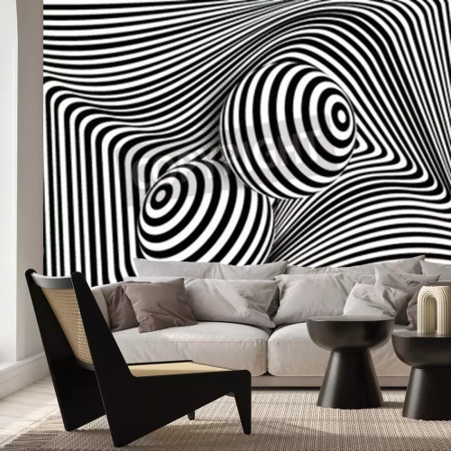 Fototapete Kugeln 3D im Pop-Art-Stil