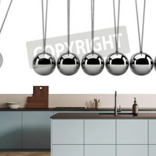 Fototapete Newton Kugeln auf weißem Hintergrund