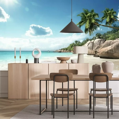 Fototapete Palmen auf den Seychellen