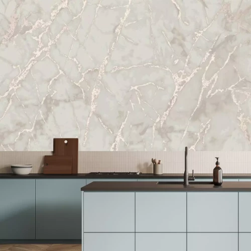 Fototapete Beige Marmor mit pinken Riss