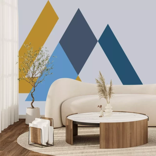 Fototapete Sequenz mit bunten Dreiecken