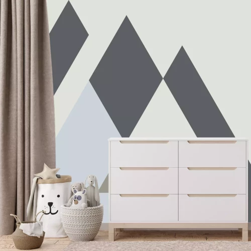 Fototapete Sequenz mit grauen Dreiecken
