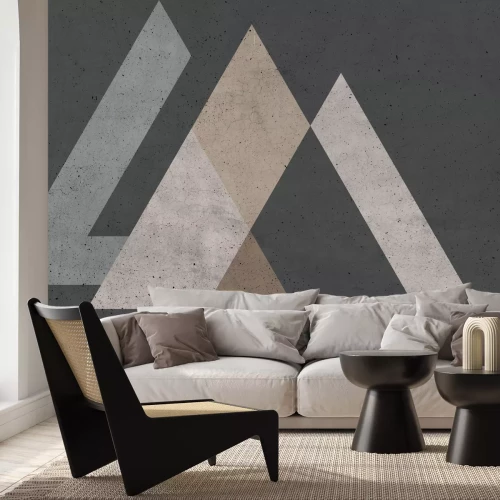 Fototapete Sequenz mit regelmäßigen, betonimitierenden Dreiecken