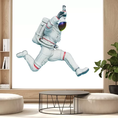 Sticker Astronaut im Raumanzug realistische Grafik