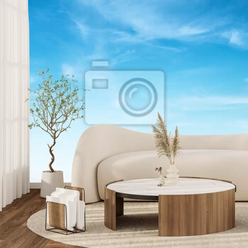 Fototapete Klarer blauer Himmel und weiße Wolken