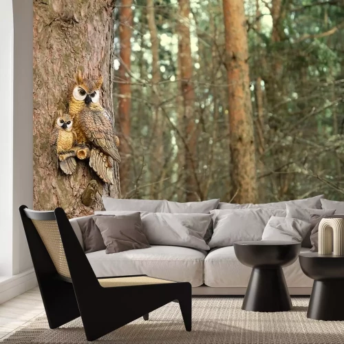 Fototapete Eulen in einem Baum