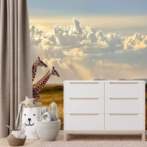 Fototapete Giraffen auf Safari