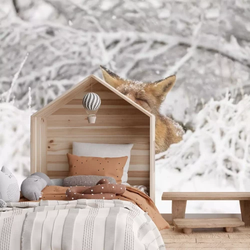 Fototapete Fuchs im Schnee