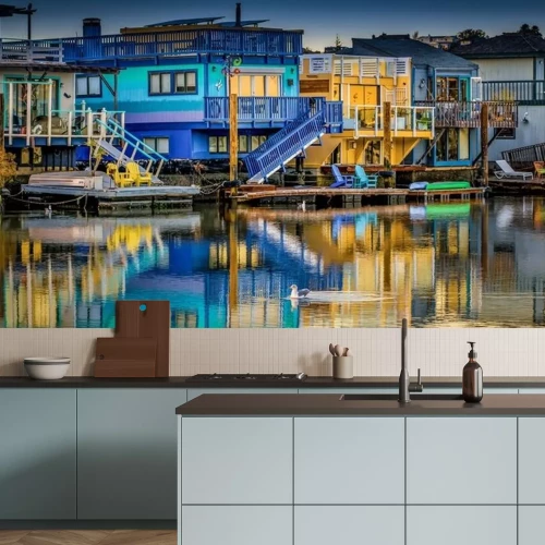 Fototapete Bootshäuser in San Francisco