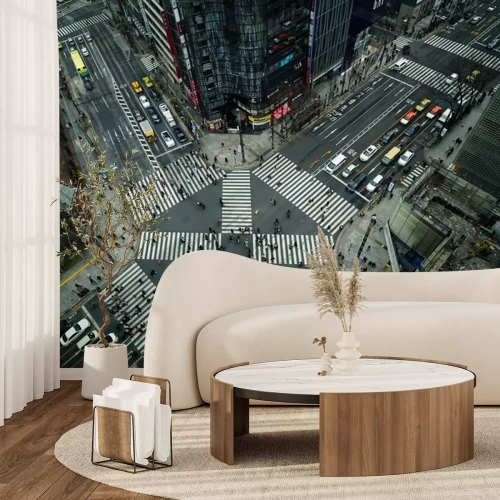 Fototapete 3D Tokio und Kreuzung