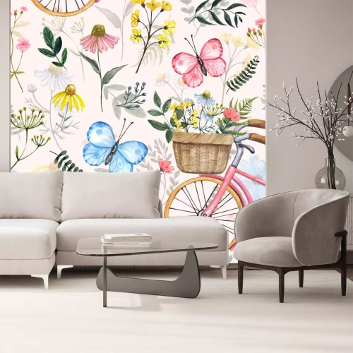 Fototapete Shabby Style im Pflanzenstil