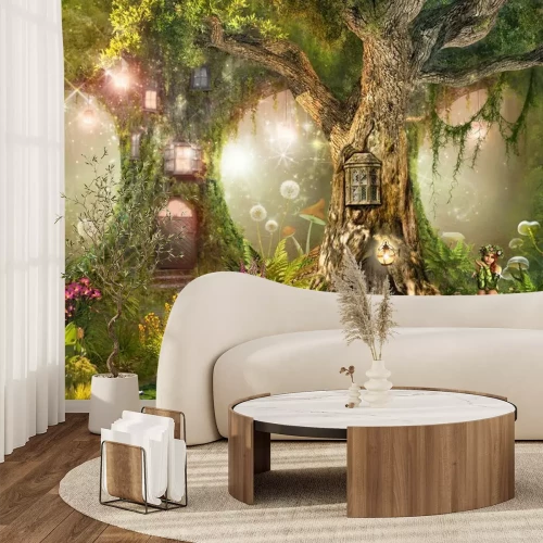 Fototapete Märchenhafte Baumhäuser