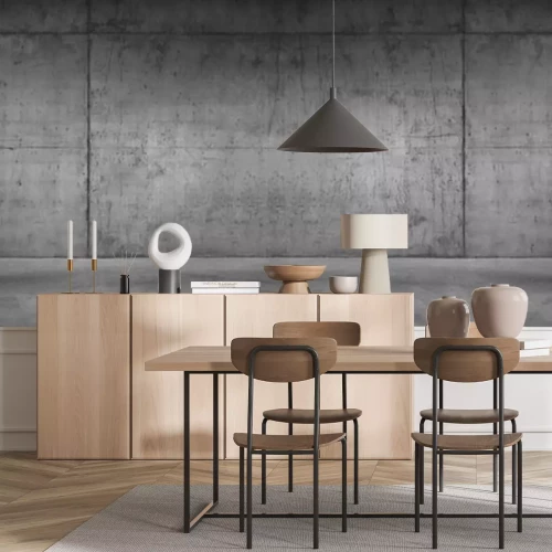 Fototapete Betonoptik modern Betonmauer aus Blöcken