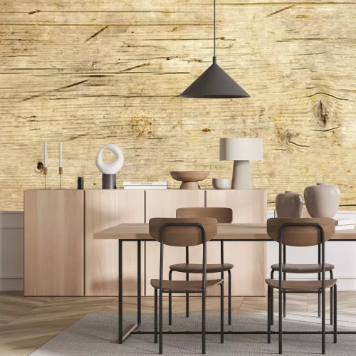 Fototapete Helle Holzplatte mit Kratzern