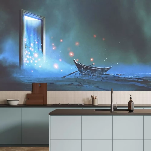 Fototapete Fantasy Boot und Tür