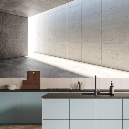 Fototapete Betonoptik modern von Sonne beleuchtet