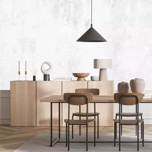 Fototapete Heller beton mit schwarzen Flecken