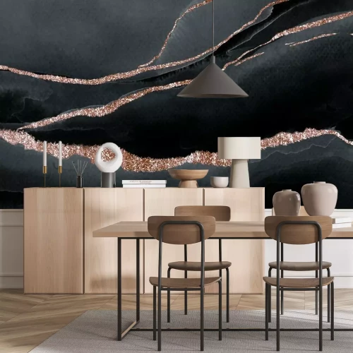 Fototapete Marmor schwarz gerrisen