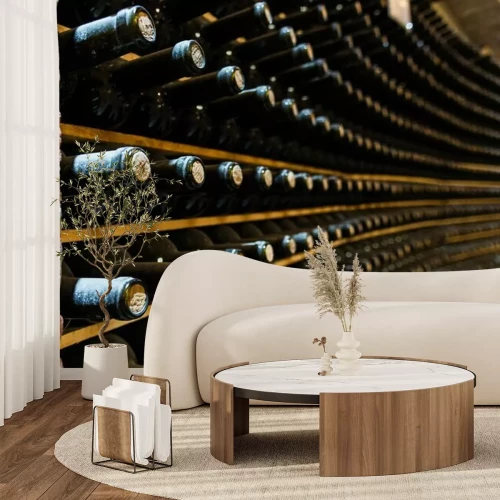 Fototapete Weinkeller und Weinregal