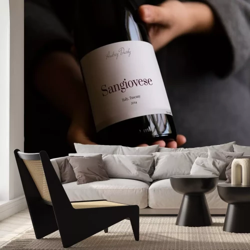 Fototapete Flasche Rotwein