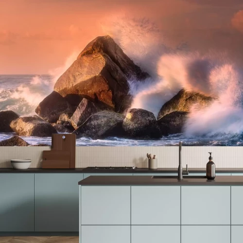 Fototapete Steine im Meerwasser