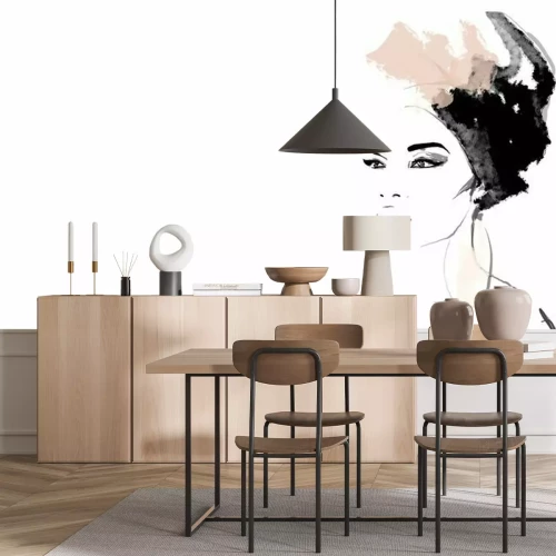 Fototapete Porträt eines afroamerikanischen Models mit Turban