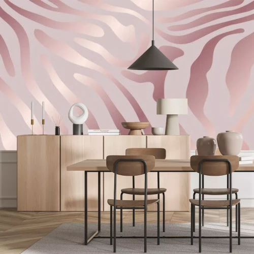 Sticker Luxury animal skin background, Pink zebra skin pattern, pink tiger background vector illustration.