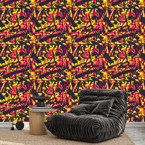 Tapete Bunte Straßengraffiti-Inschriften