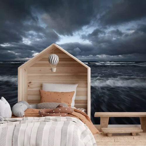 Fototapete Sturmwolken grau